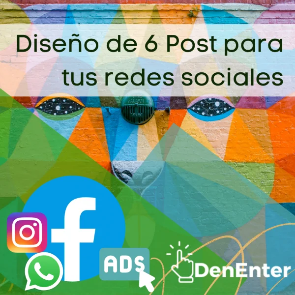 Diseño de 10 post para tus redes sociales...